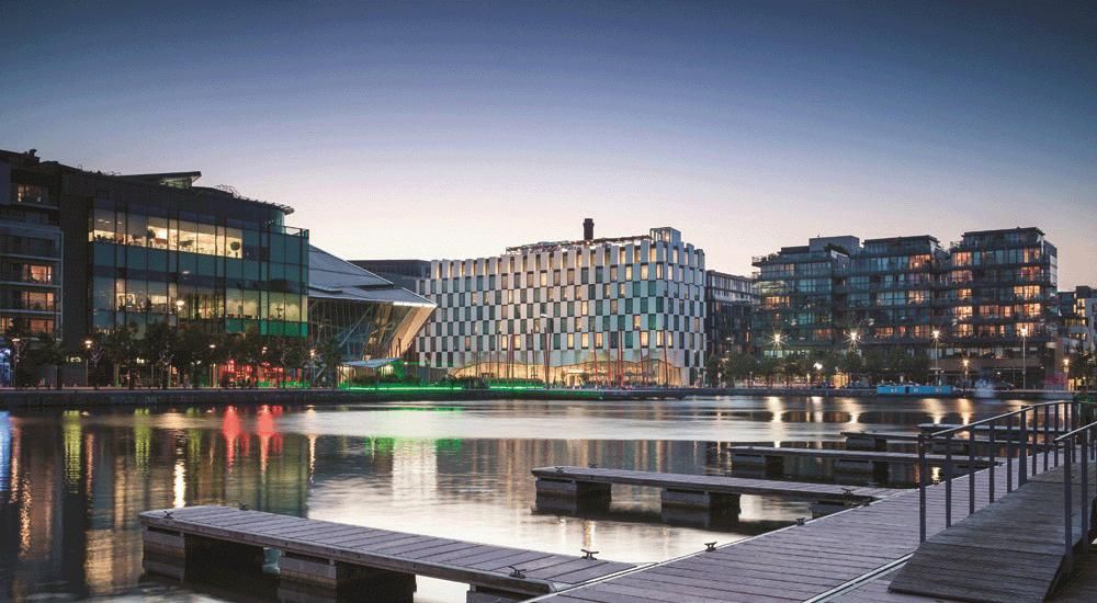 Silicon Docks, Dublin, at dusk